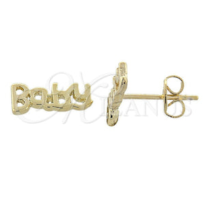 Arete Dormilona 02.94.0050 *PROMO* Oro Laminado, Diamantado, Tono Dorado