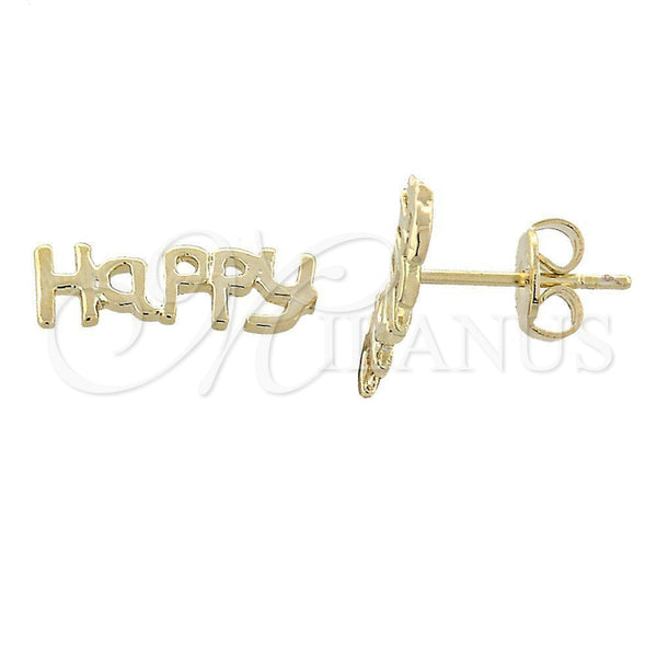 Arete Dormilona 02.94.0052 *PROMO* Oro Laminado, Pulido, Tono Dorado