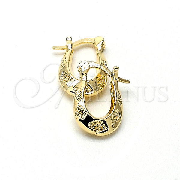 Argolla Pequeña 02.165.0026 Oro Laminado, Diamantado, Tono Dorado