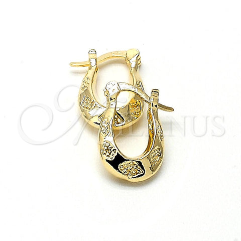 Argolla Pequeña 02.165.0026 Oro Laminado, Diamantado, Tono Dorado