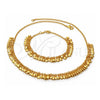 Collar y Pulsera 06.63.0154 Oro Laminado, Diseño de Estrella, Pulido, Tono Dorado