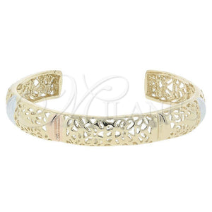 Aro Individual 07.156.0017 Oro Laminado, Diamantado, Tres Tonos (10 MM Thickness, One size fits all)