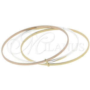 Aro Trio 07.63.0162.06 Oro Laminado, Pulido, Tres Tonos (08 MM Thickness, Size 6 (2.75 Diameter))