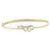 Aro Individual 07.156.0011 Oro Laminado, Diseño de Mariposa, con Blanca Zirconia Cubica, Pulido, Tono Dorado (08 MM Thickness, Size 4 (2.25 Diameter))