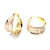 Argolla Pequeña 5.150.021.3 Oro Laminado, Diamantado, Tres Tonos