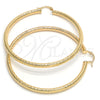 Argolla Extra Grande 5.139.008.70 Oro Laminado, Diseño de Hueco, Diamantado, Tono Dorado