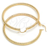 Argolla Extra Grande 5.139.008.70 Oro Laminado, Diseño de Hueco, Diamantado, Tono Dorado