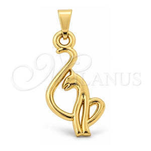 Dije Elegante 05.16.0149 Oro Laminado, Diseño de Delfín, Pulido, Tono Dorado