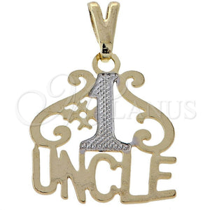 Dije Elegante 05.16.0162 Oro Laminado, Pulido, Dos Tonos