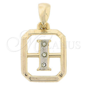 Dije Elegante 05.16.0177 Oro Laminado, Pulido, Dos Tonos