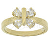 Anillo Multi Piedra 5.165.034.09 Oro Laminado, Diseño de Mariposa, con Blanca Zirconia Cubica, Pulido, Tono Dorado (Size 9)