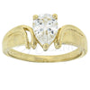 Anillo Multi Piedra 5.166.006.08 Oro Laminado, Diseño de Solitario y Gota, con Blanca Zirconia Cubica, Pulido, Tono Dorado (Size 8)