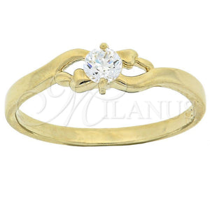 Anillo Multi Piedra 5.165.032.07 Oro Laminado, con Blanca Zirconia Cubica, Pulido, Tono Dorado (Size 7)