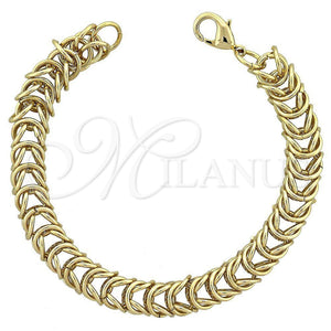 Pulsera Elegante 03.168.0002 Oro Laminado, Pulido, Tono Dorado (04 MM Thickness, 7 Inches Length)