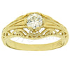 Anillo Multi Piedra 5.165.023.08 Oro Laminado, con Blanca Zirconia Cubica, Pulido, Tono Dorado (Size 8)