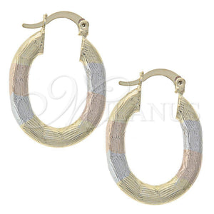 Argolla Mediana 5.143.003.1 Oro Laminado, Diamantado, Tres Tonos