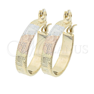 Argolla Pequeña 5.158.027.5 Oro Laminado, Diamantado, Tres Tonos