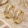 Argolla Huggie 5.131.007.2 Oro Laminado, con Zirconia Cubica Blanca, Pulido, Tono Dorado
