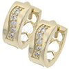 Argolla Huggie 5.131.007.2 Oro Laminado, con Blanca Zirconia Cubica, Pulido, Tono Dorado