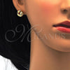 Arete Dormilona 02.63.2373 Oro Laminado, Diseño de Nudo, Pulido, Tono Dorado