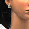 Arete Dormilona 02.63.2379 Oro Laminado, Diseño de Nudo, Pulido, Tono Dorado