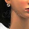 Arete Dormilona 02.63.2380 Oro Laminado, Diseño de Nudo, Pulido, Tono Dorado
