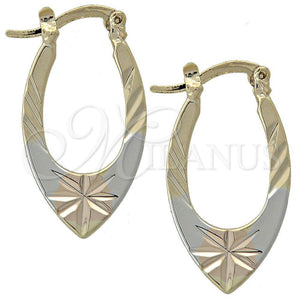 Argolla Pequeña 5.158.042.1 Oro Laminado, Diamantado, Tres Tonos