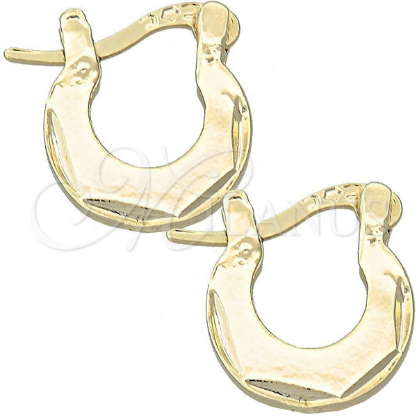 Argola de Niño 5.159.068.2 Oro Laminado, Diamantado, Tono Dorado