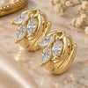 Argolla Huggie 5.130.027.1 Oro Laminado, con Zirconia Cubica Blanca, Pulido, Tono Dorado