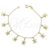 Pulsera de Dije 03.09.0037.07 Oro Laminado, Pulido, Tono Dorado (03 MM Thickness, 7 Inches Length)