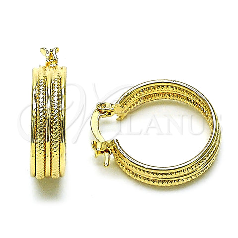 Argolla Pequeña 5.142.022.2 Oro Laminado, Diamantado, Tono Dorado
