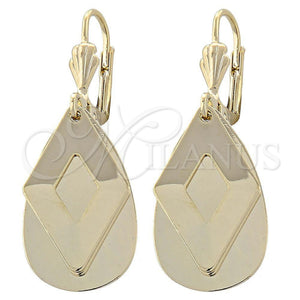 Arete Largo 02.63.2388 Oro Laminado, Pulido, Tono Dorado