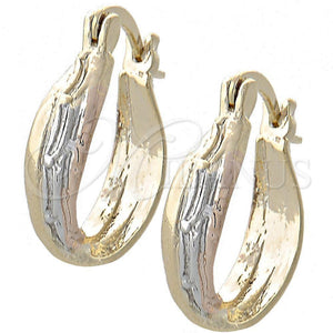 Argolla Pequeña 5.142.025.2 Oro Laminado, Cepillado, Tres Tonos