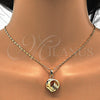 Juego de Arete y Dije de Adulto 10.63.0516 Oro Laminado, Diseño de Nudo, Pulido, Tono Dorado