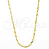 Gargantilla Basica 5.222.008.1.18 Oro Laminado, Diseño de Cubana, Pulido, Tono Dorado (0.60 Gauge, 02 MM Thickness, 18 Inches Length)
