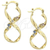 Argolla Mediana 5.141.016.1 Oro Laminado, con Multicolor Zirconia Cubica, Diamantado, Tono Dorado