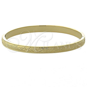 Aro Individual 07.156.0038 Oro Laminado, Diseño de Oja, Diamantado, Tono Dorado (03 MM Thickness, Size 5 (2.50 Diameter))