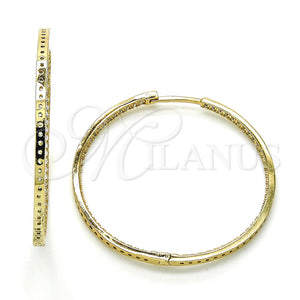 Argolla Mediana 02.156.0152.40 Oro Laminado, con Blanca Zirconia Cubica, Pulido, Tono Dorado
