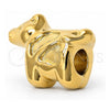 Dije Love Link 05.179.0034 Oro Laminado, Diseño de Perro, Pulido, Tono Dorado