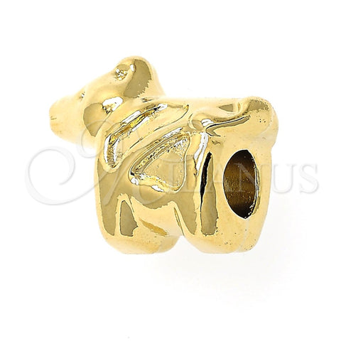 Dije Love Link 05.179.0034 Oro Laminado, Diseño de Perro, Pulido, Tono Dorado