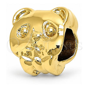 Dije Love Link 05.179.0032 Oro Laminado, Diseño de Osito, Pulido, Tono Dorado