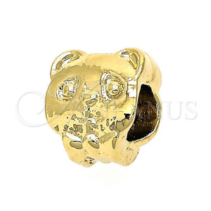 Dije Love Link 05.179.0032 Oro Laminado, Diseño de Osito, Pulido, Tono Dorado