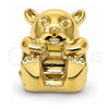Dije Love Link 05.179.0044 Oro Laminado, Diseño de Osito, Pulido, Tono Dorado