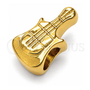 Dije Love Link 05.179.0024 Oro Laminado, Diseño de Guitarra, Pulido, Tono Dorado