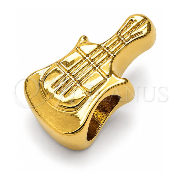 Dije Love Link 05.179.0024 Oro Laminado, Diseño de Guitarra, Pulido, Tono Dorado