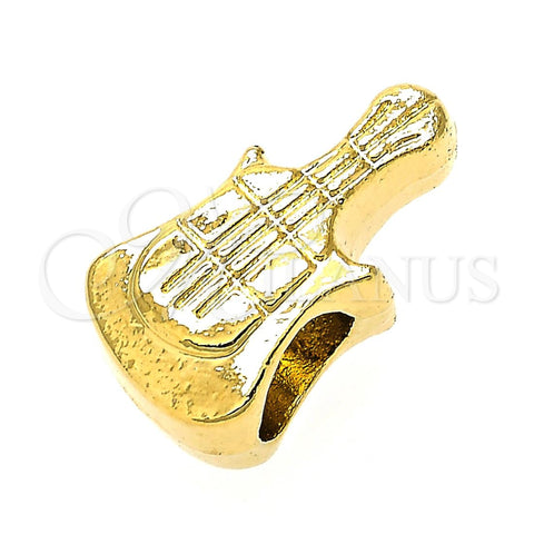 Dije Love Link 05.179.0024 Oro Laminado, Diseño de Guitarra, Pulido, Tono Dorado