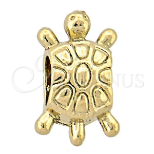 Dije Love Link 05.179.0009 Oro Laminado, Diseño de Tortuga, Pulido, Tono Dorado
