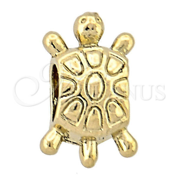 Dije Love Link 05.179.0009 Oro Laminado, Diseño de Tortuga, Pulido, Tono Dorado