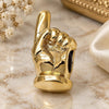 Dije Love Link 05.179.0012 Oro Laminado, Diseño de Manos, Pulido, Tono Dorado