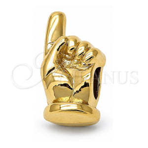Dije Love Link 05.179.0012 Oro Laminado, Diseño de Manos, Pulido, Tono Dorado
